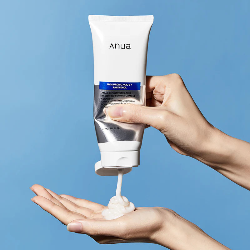 Anua 8 Hyaluronic Acid Hydrating Cleanser | Gentle Foaming Face Wash for Dry Skin