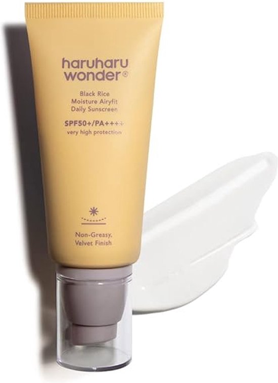 HaruHaru Wonder Black Rice Moisturizing Sunscreen SPF50+ | Lightweight Korean SPF for Daily Use