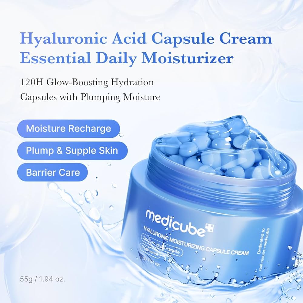 Medicube Hyaluronic Moisturizing Capsule Cream | Deep Hydration Moisturizer for Dry Skin