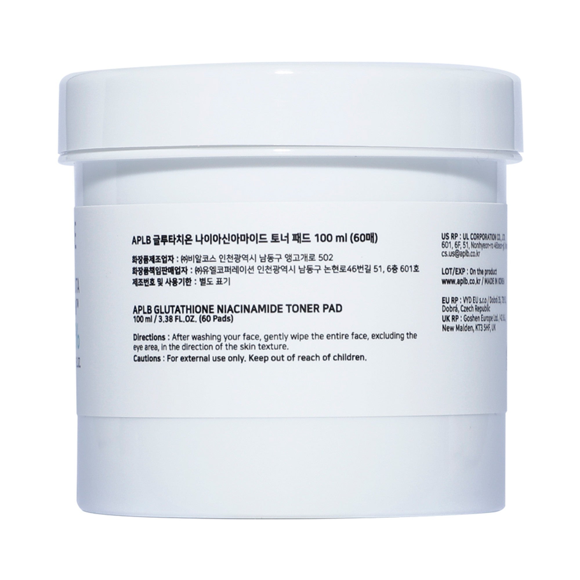APLB Glutathione Niacinamide Mist Toner Pad