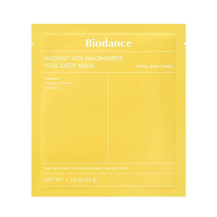 Biodance Radiant Vita Niacinamide Mask – Brightening & Glow Boost Sheet Mask
