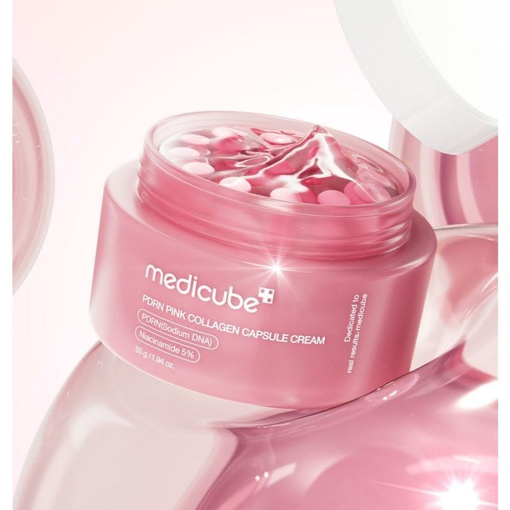Medicube Salmon DNA PDRN Pink Collagen Capsule Cream Face Moisturizer