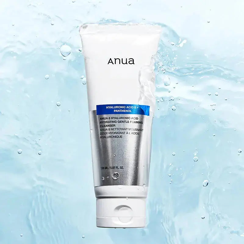 Anua 8 Hyaluronic Acid Hydrating Cleanser | Gentle Foaming Face Wash for Dry Skin
