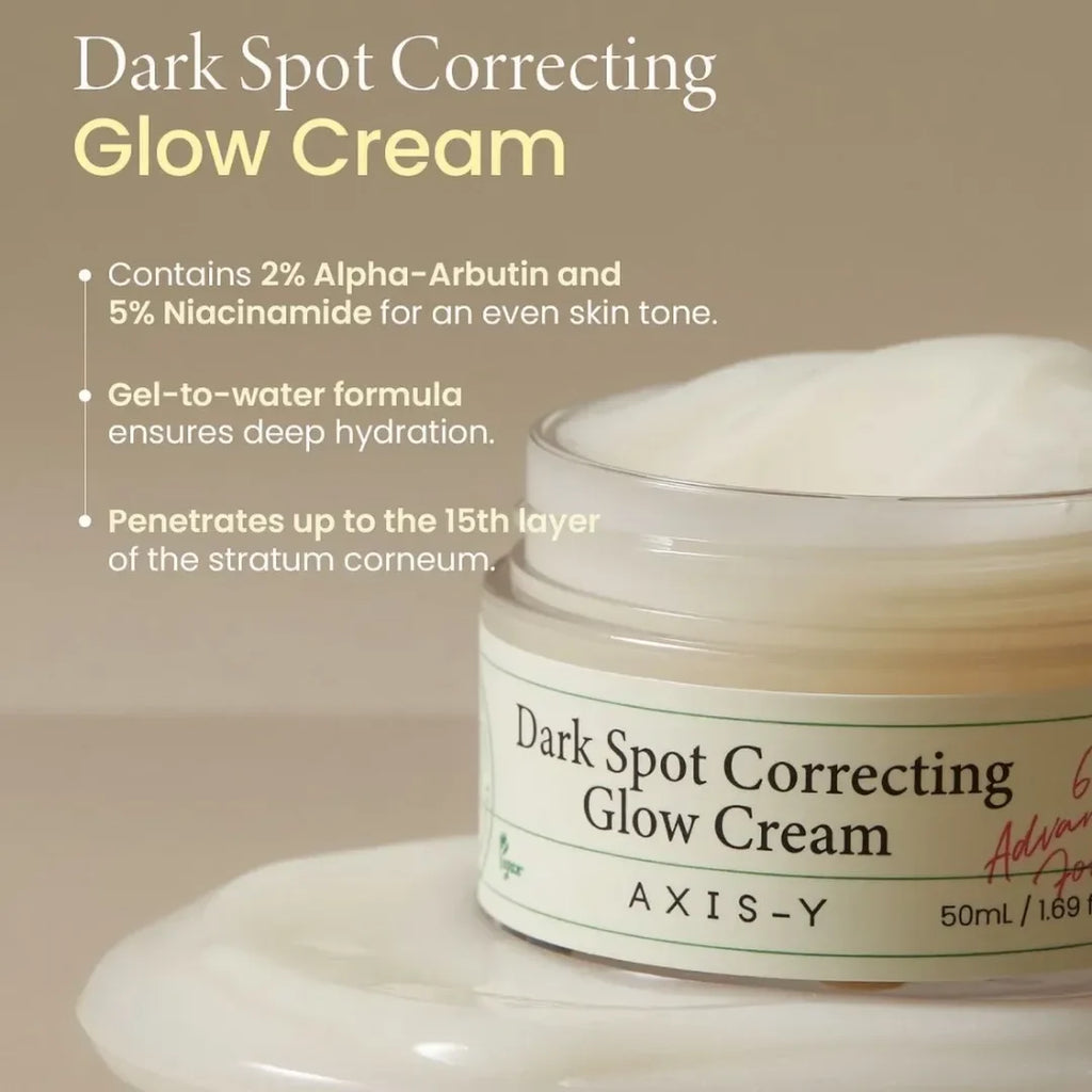 AXIS-Y Dark Spot Correcting Glow Cream | Brightening Moisturizer for Dark Spots & Glass Skin